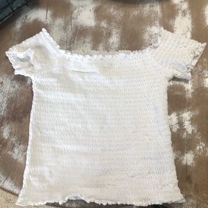 Hollister white off the shoulder tube top